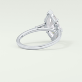2.0 CT Marquise Cut Three Stone Lab-Grown Diamond Engagement Ring 14