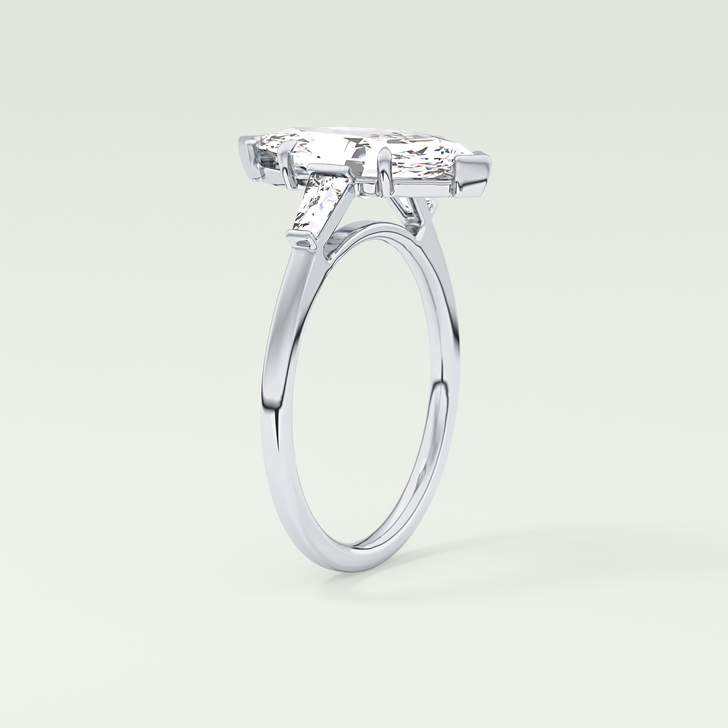 2.0 CT Marquise Cut Three Stone Lab-Grown Diamond Engagement Ring 17