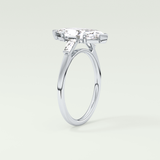 2.0 CT Marquise Cut Three Stone Moissanite Engagement Ring 17