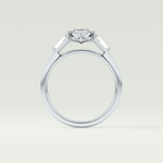 2.0 CT Marquise Cut Three Stone Lab-Grown Diamond Engagement Ring 18