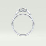 2.0 CT Marquise Cut Three Stone Lab-Grown Diamond Engagement Ring 18