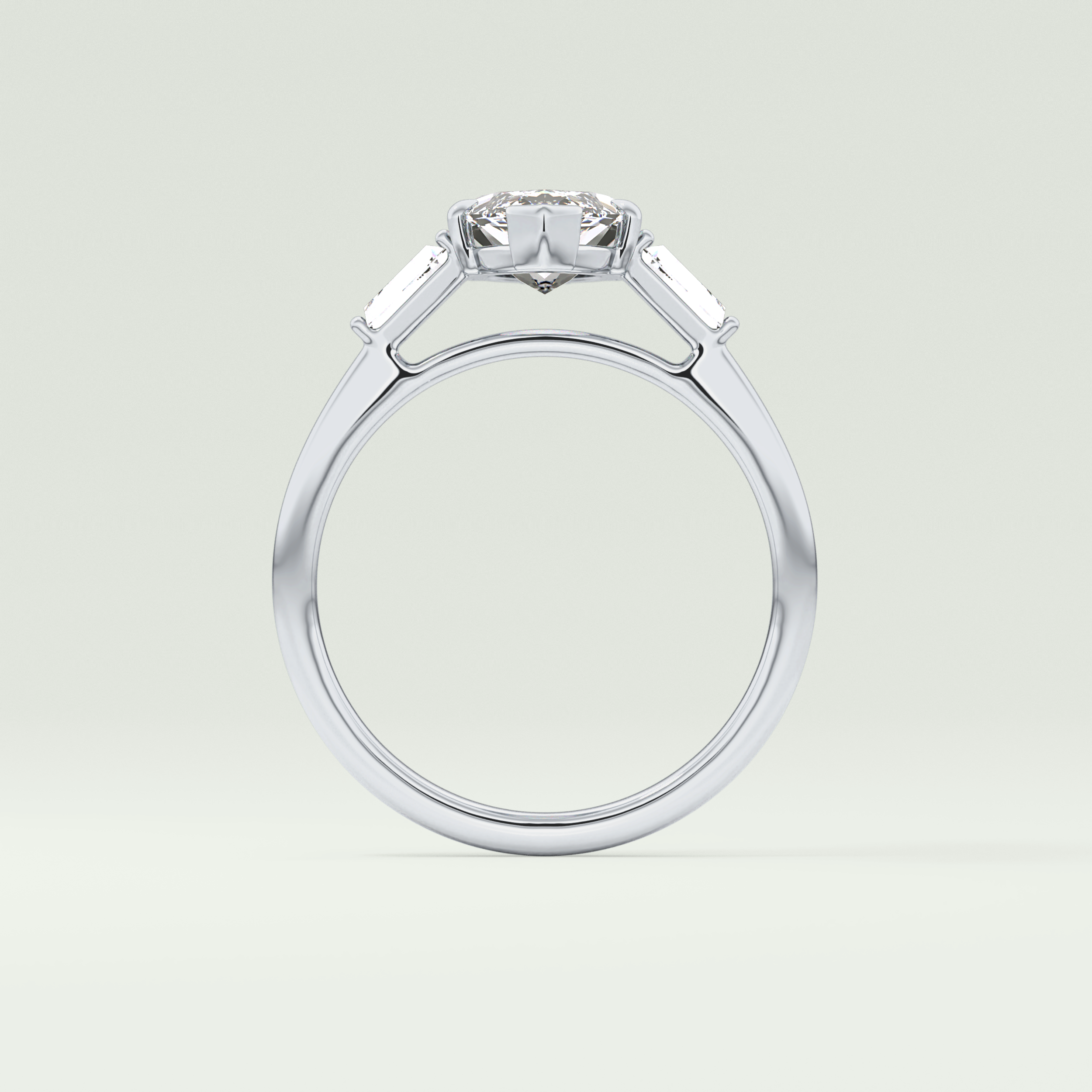 2.0 CT Marquise Cut Three Stone Lab-Grown Diamond Engagement Ring 18