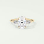 2.0 CT Oval Cut Three Stone Lab-Grown Diamond Engagement Ring 1