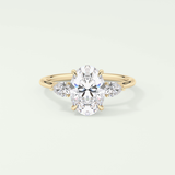 2.0 CT Oval Cut Three Stone Lab-Grown Diamond Engagement Ring 1