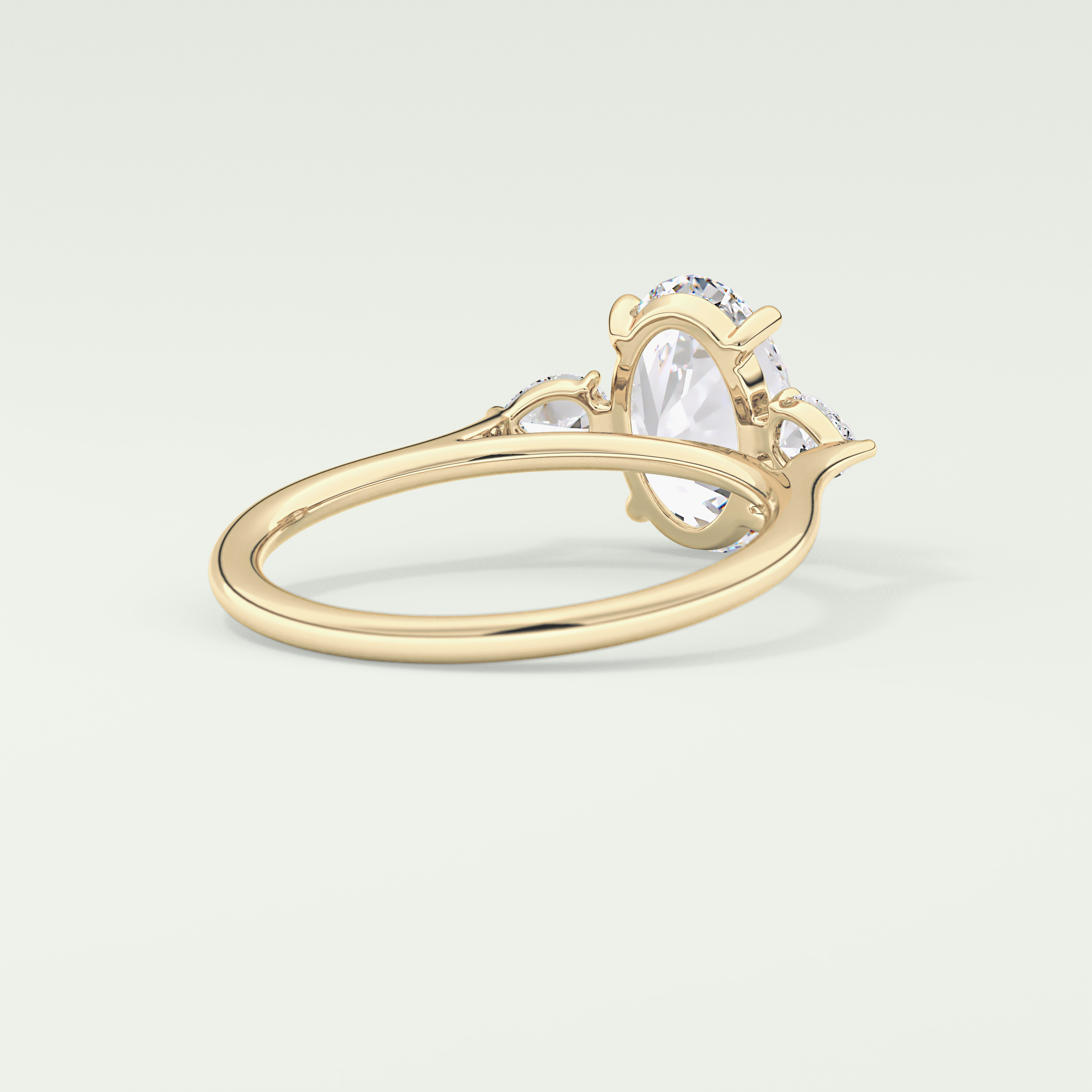 2.0 CT Oval Cut Three Stone Lab-Grown Diamond Engagement Ring 2