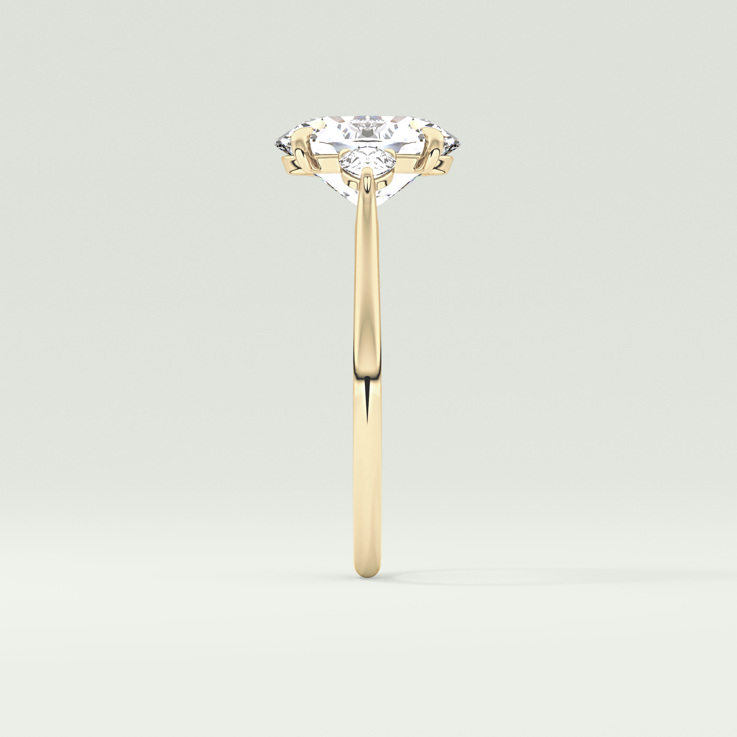 2.0 CT Oval Cut Three Stone Lab-Grown Diamond Engagement Ring 4