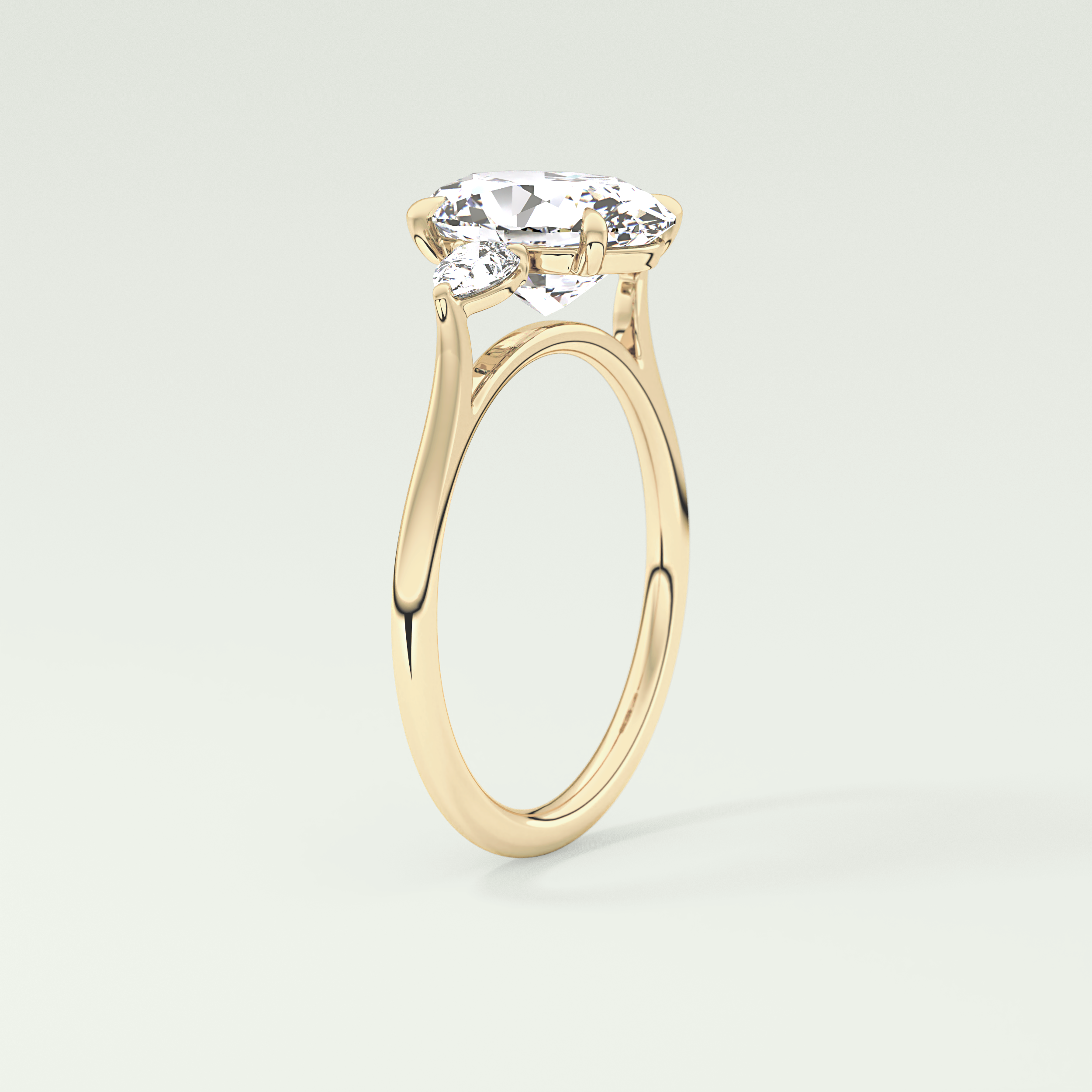 2.0 CT Oval Cut Three Stone Moissanite Engagement Ring 5