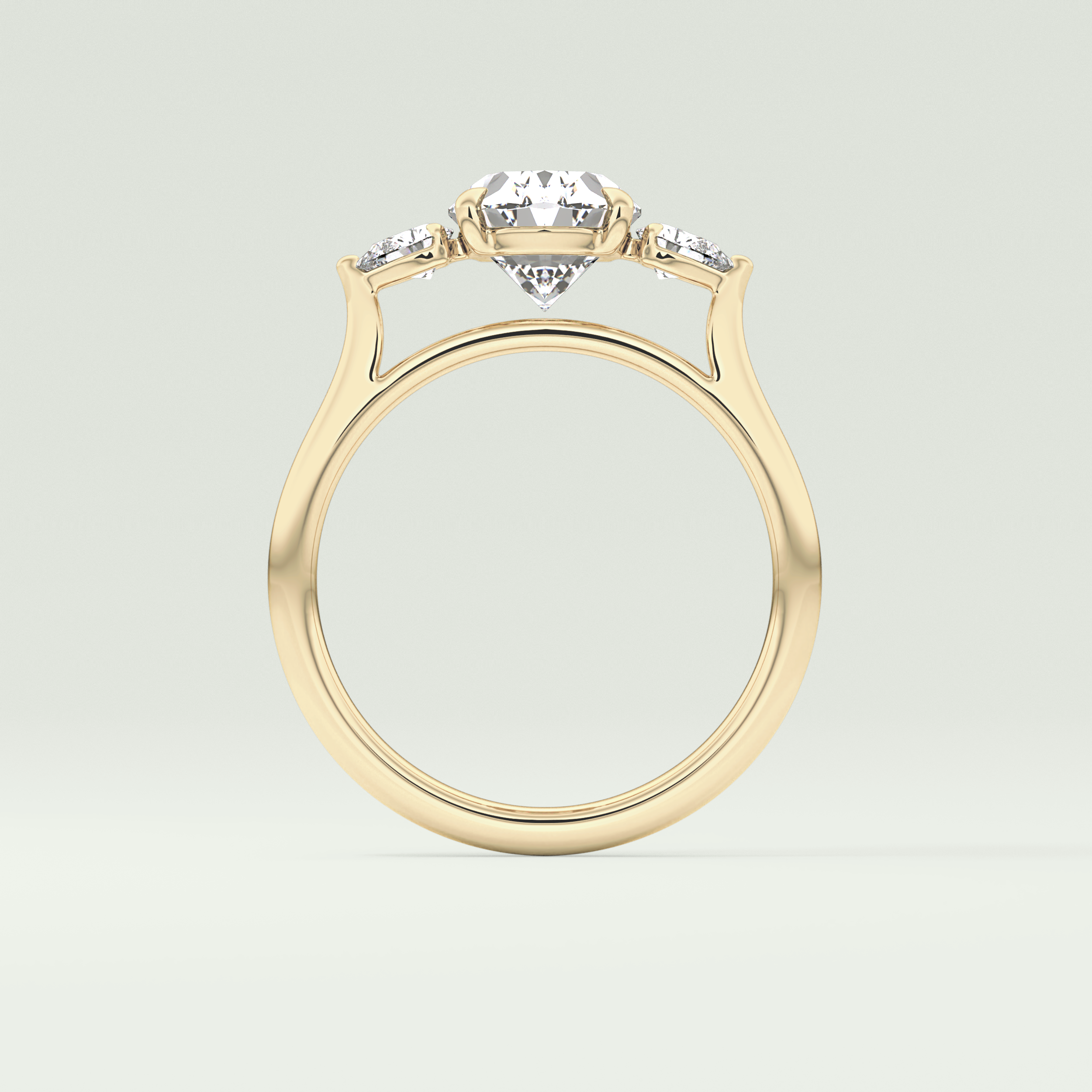 2.0 CT Oval Cut Three Stone Lab-Grown Diamond Engagement Ring 6