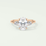 2.0 CT Oval Cut Three Stone Lab-Grown Diamond Engagement Ring 7