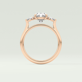 2.0 CT Oval Cut Three Stone Lab-Grown Diamond Engagement Ring 12