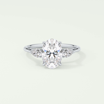 2.0 CT Oval Cut Three Stone Lab-Grown Diamond Engagement Ring 13