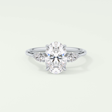 2.0 CT Oval Cut Three Stone Lab-Grown Diamond Engagement Ring 13
