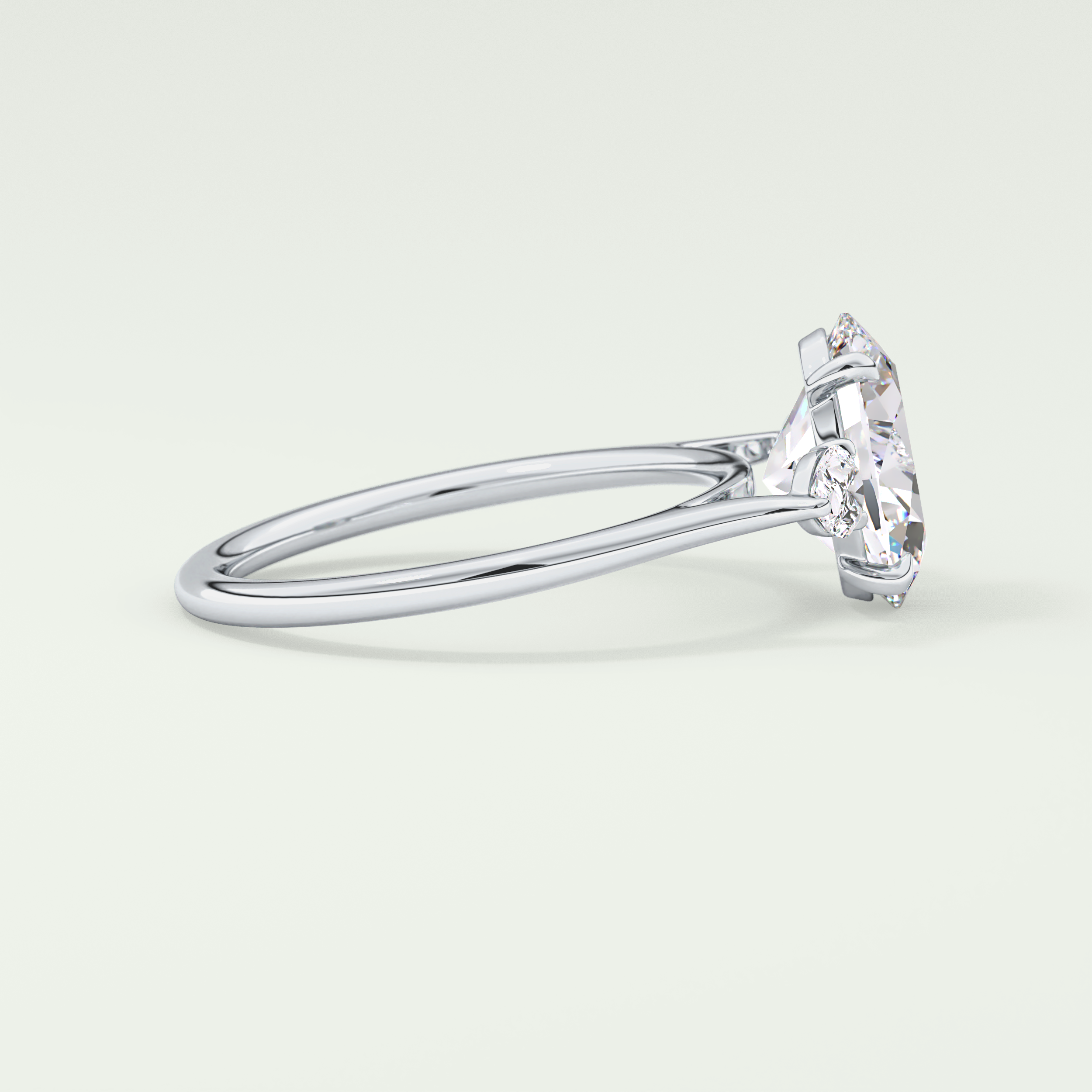 2.0 CT Oval Cut Three Stone Lab-Grown Diamond Engagement Ring 15