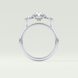 2.0 CT Oval Cut Three Stone Lab-Grown Diamond Engagement Ring 18