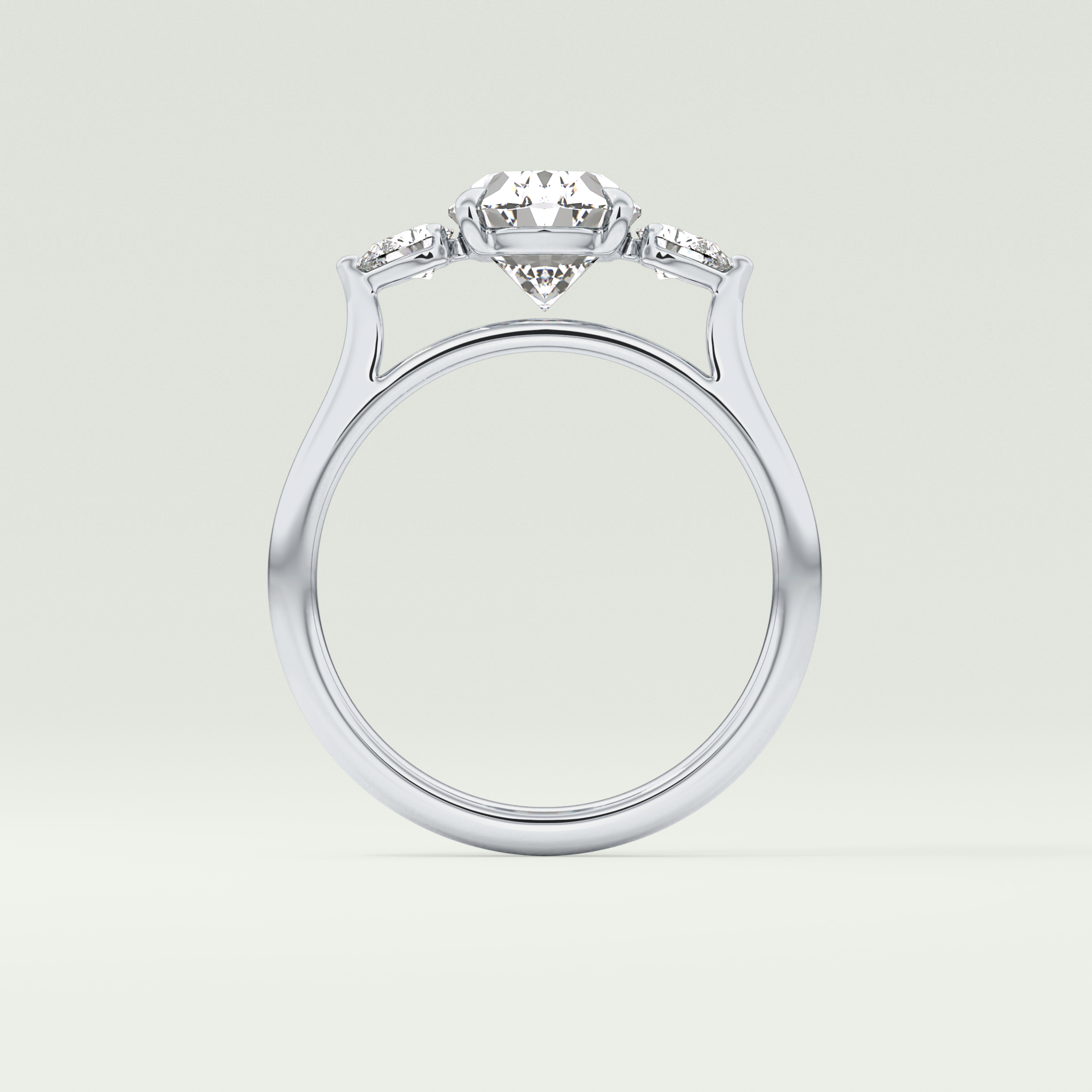 2.0 CT Oval Cut Three Stone Lab-Grown Diamond Engagement Ring 18