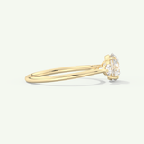 1.5 CT Round Cut Three Stone Moissanite Engagement Ring