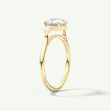 1.5 CT Round Cut Three Stone Moissanite Engagement Ring