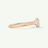 1.5 CT Round Cut Three Stone Moissanite Engagement Ring