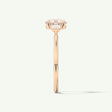 1.5 CT Round Cut Three Stone Moissanite Engagement Ring