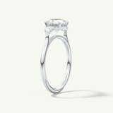 1.5 CT Round Cut Three Stone Moissanite Engagement Ring
