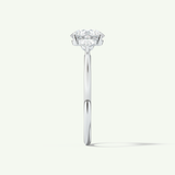 1.5 CT Round Cut Three Stone Moissanite Engagement Ring