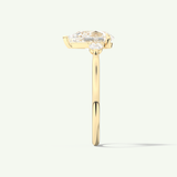 2.0 CT Pear Cut Three Stone Lab-Grown Diamond Engagement Ring