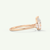 2.0 CT Pear Cut Three Stone Lab-Grown Diamond Engagement Ring