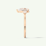 2.0 CT Pear Cut Three Stone Lab-Grown Diamond Engagement Ring