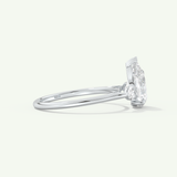2.0 CT Pear Cut Three Stone Lab-Grown Diamond Engagement Ring