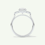 2.0 CT Pear Cut Three Stone Lab-Grown Diamond Engagement Ring