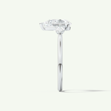 2.0 CT Pear Cut Three Stone Lab-Grown Diamond Engagement Ring