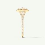 2.0 CT Round Cut Halo & Pave Lab-Grown Diamond Engagement Ring