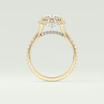 2.0 CT Cushion Cut Halo, Pave & Split Shank Lab-Grown Diamond Engagement Ring 6