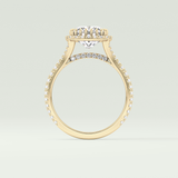 2.0 CT Cushion Cut Halo, Pave & Split Shank Lab-Grown Diamond Engagement Ring 6