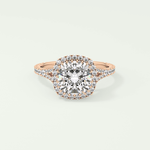 2.0 CT Cushion Cut Halo, Pave & Split Shank Lab-Grown Diamond Engagement Ring 7