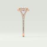 2.0 CT Cushion Cut Halo, Pave & Split Shank Lab-Grown Diamond Engagement Ring 10