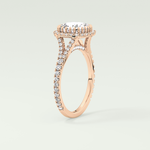 2.0 CT Cushion Cut Halo, Pave & Split Shank Lab-Grown Diamond Engagement Ring 11