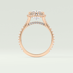 2.0 CT Cushion Cut Halo, Pave & Split Shank Lab-Grown Diamond Engagement Ring 12