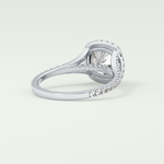 2.0 CT Cushion Cut Halo, Pave & Split Shank Lab-Grown Diamond Engagement Ring 14