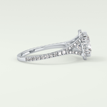2.0 CT Cushion Cut Halo, Pave & Split Shank Lab-Grown Diamond Engagement Ring 15