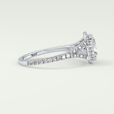 2.0 CT Cushion Cut Halo, Pave & Split Shank Lab-Grown Diamond Engagement Ring 15