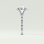 2.0 CT Cushion Cut Halo, Pave & Split Shank Lab-Grown Diamond Engagement Ring 16