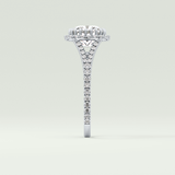 2.0 CT Cushion Cut Halo, Pave & Split Shank Lab-Grown Diamond Engagement Ring 16
