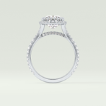 2.0 CT Cushion Cut Halo, Pave & Split Shank Lab-Grown Diamond Engagement Ring 18