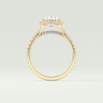 2.0 CT Oval Cut Halo & Pave Split Shank Lab-Grown Diamond Engagement Ring 6