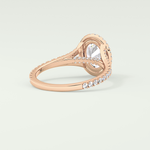 2.0 CT Oval Cut Halo & Pave Split Shank Lab-Grown Diamond Engagement Ring 8