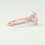 2.0 CT Oval Cut Halo & Pave Split Shank Lab-Grown Diamond Engagement Ring 9