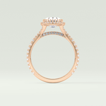 2.0 CT Oval Cut Halo & Pave Split Shank Lab-Grown Diamond Engagement Ring 12