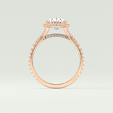 2.0 CT Oval Cut Halo & Pave Split Shank Lab-Grown Diamond Engagement Ring 12