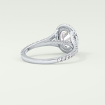 2.0 CT Oval Cut Halo & Pave Split Shank Lab-Grown Diamond Engagement Ring 14